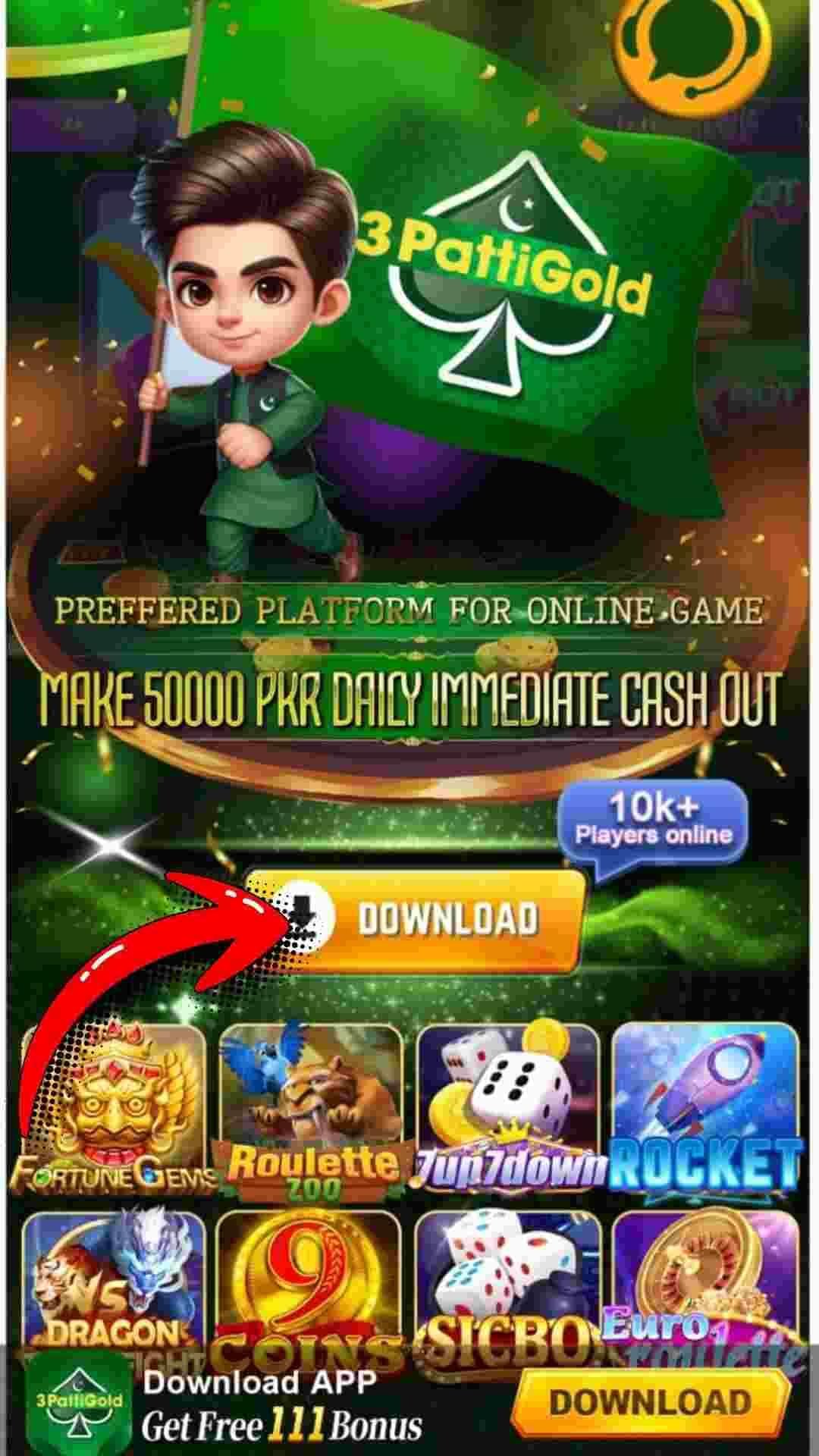 Download 3 Patti Gold Official App Get 111 Free Bonus